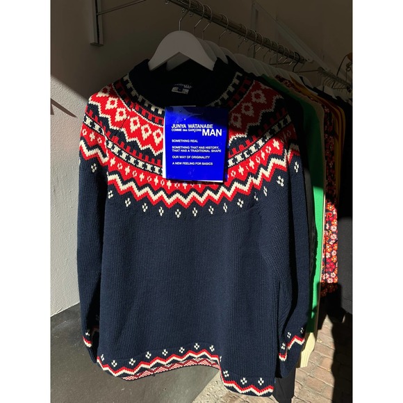 $1000 Junya Watanabe Wool Fair Isle Sweater [New] - Picture 1 of 6